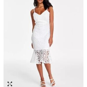 White Lace Midi Dress - Size 6